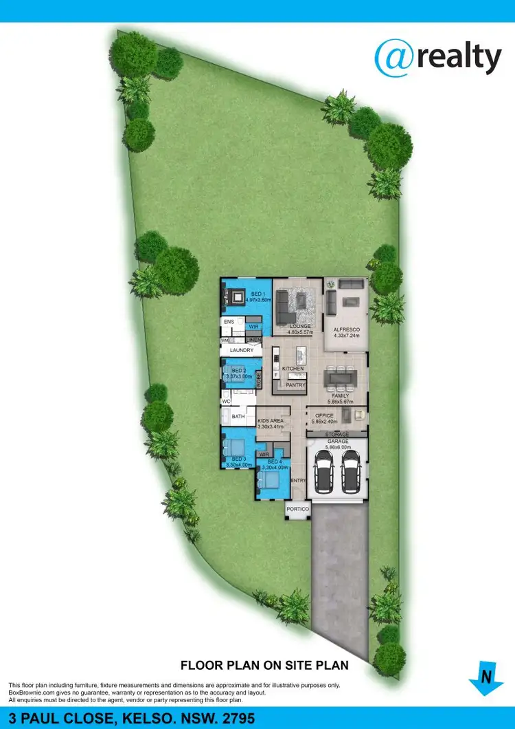Floorplan of Homely house listing, 3 Paul Close, Kelso NSW 2795