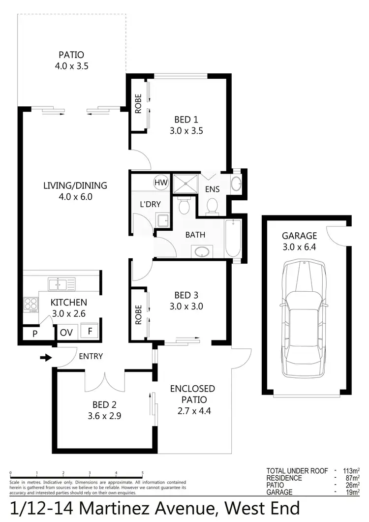 Floorplan of Homely apartment listing, 1/12-14 Martinez Avenue, West End QLD 4810