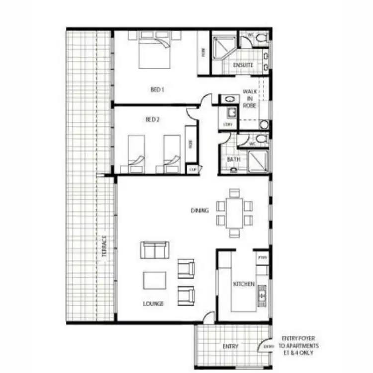 Floorplan of Homely apartment listing, Bella Vista E1/12 Whitsunday Boulevard, Hamilton Island QLD 4803