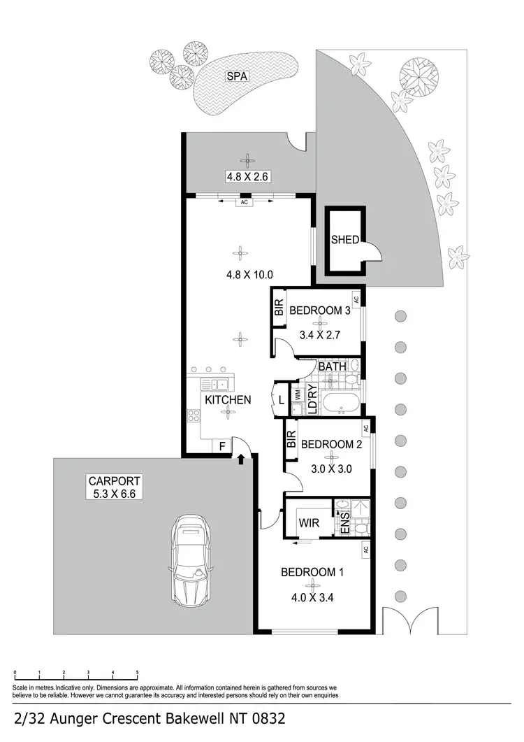Floorplan of Homely semi-detached listing, 2/32 Aunger Crescent, Bakewell NT 832