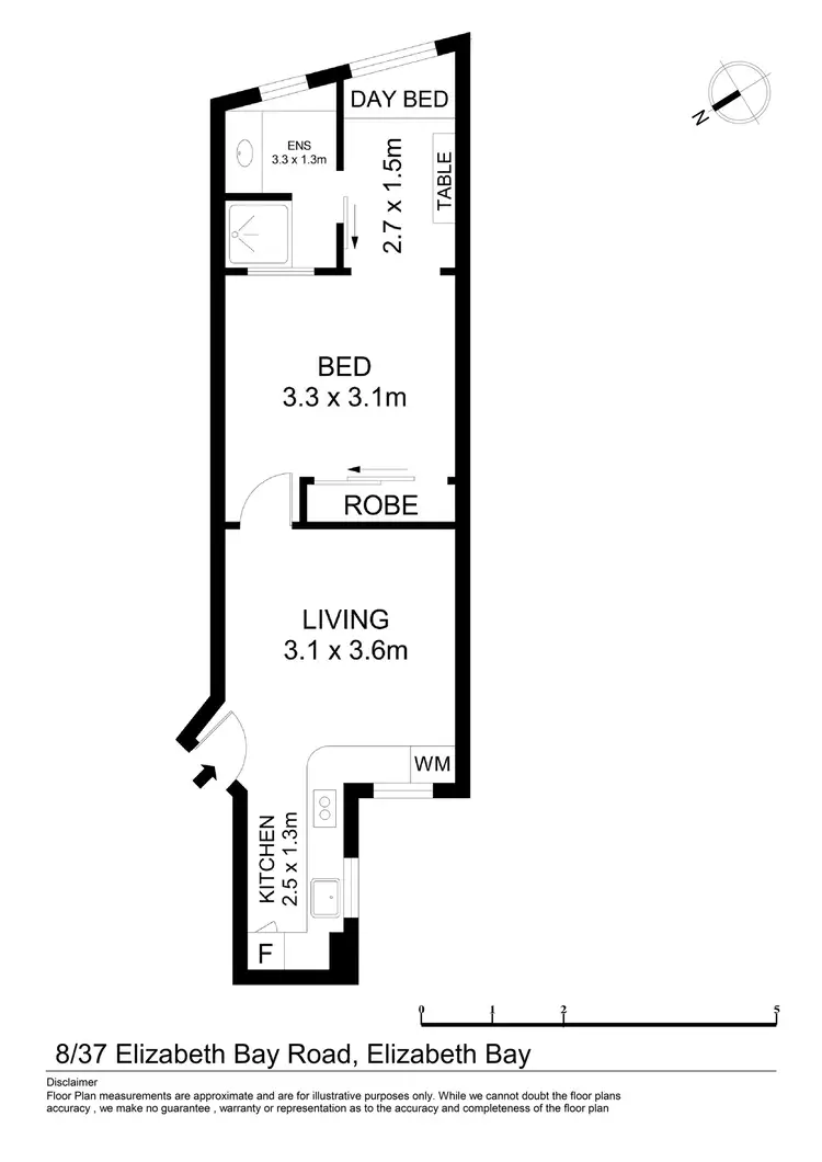 Floorplan of Homely apartment listing, 8/37 Elizabeth Bay Road, Elizabeth Bay NSW 2011