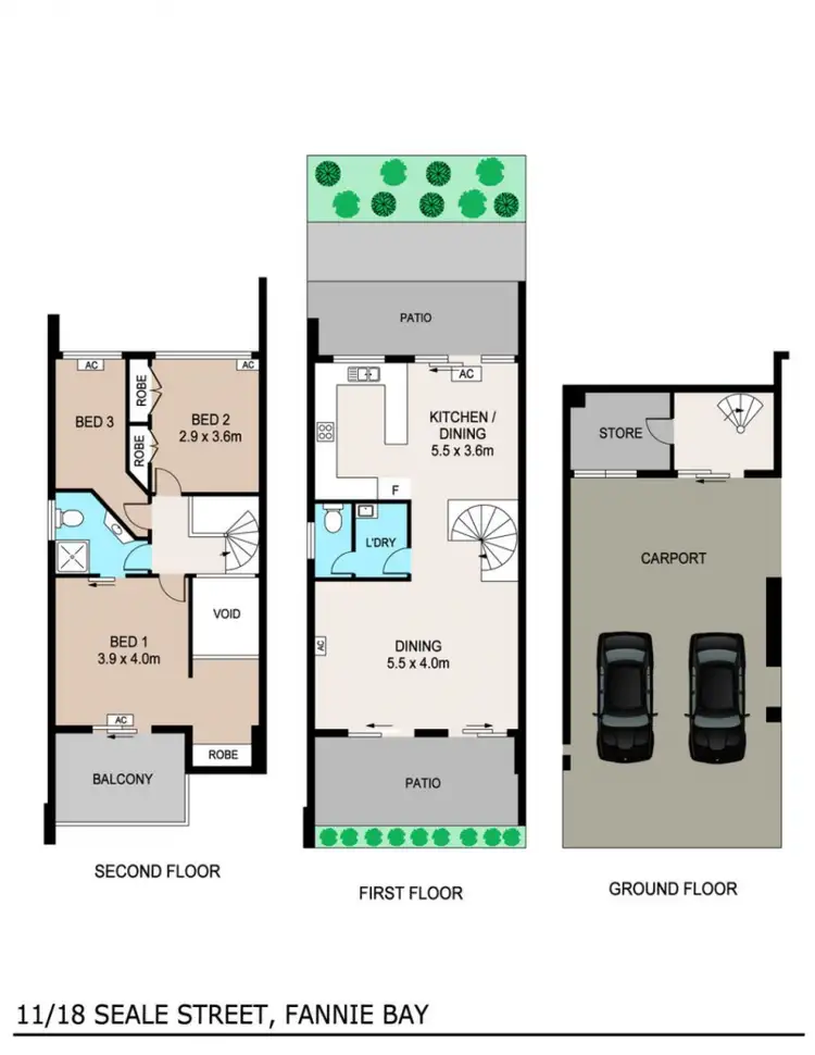 Floorplan of Homely townhouse listing, 11/18 Seale Street, Fannie Bay NT 820