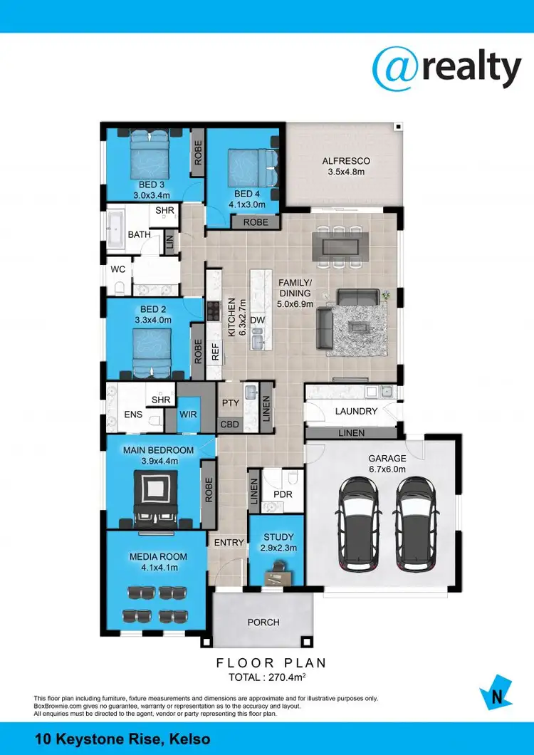 Floorplan of Homely house listing, 10 Keystone Rise, Kelso NSW 2795