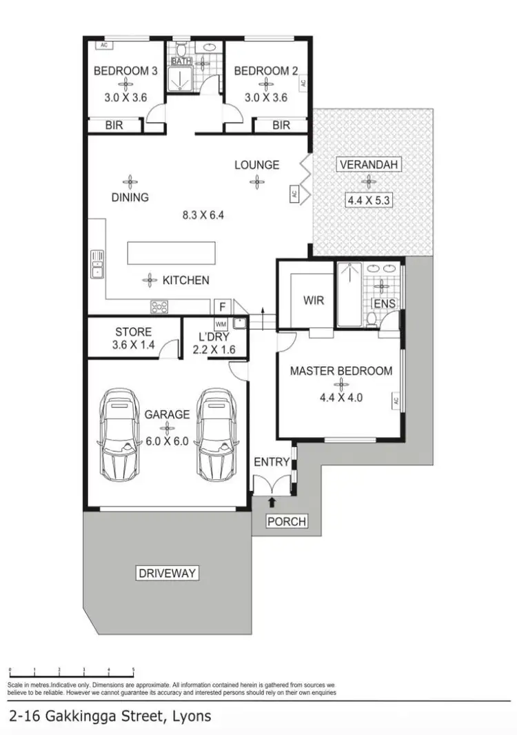 Floorplan of Homely semi-detached listing, 2/16 Gakkingga Street, Lyons NT 810