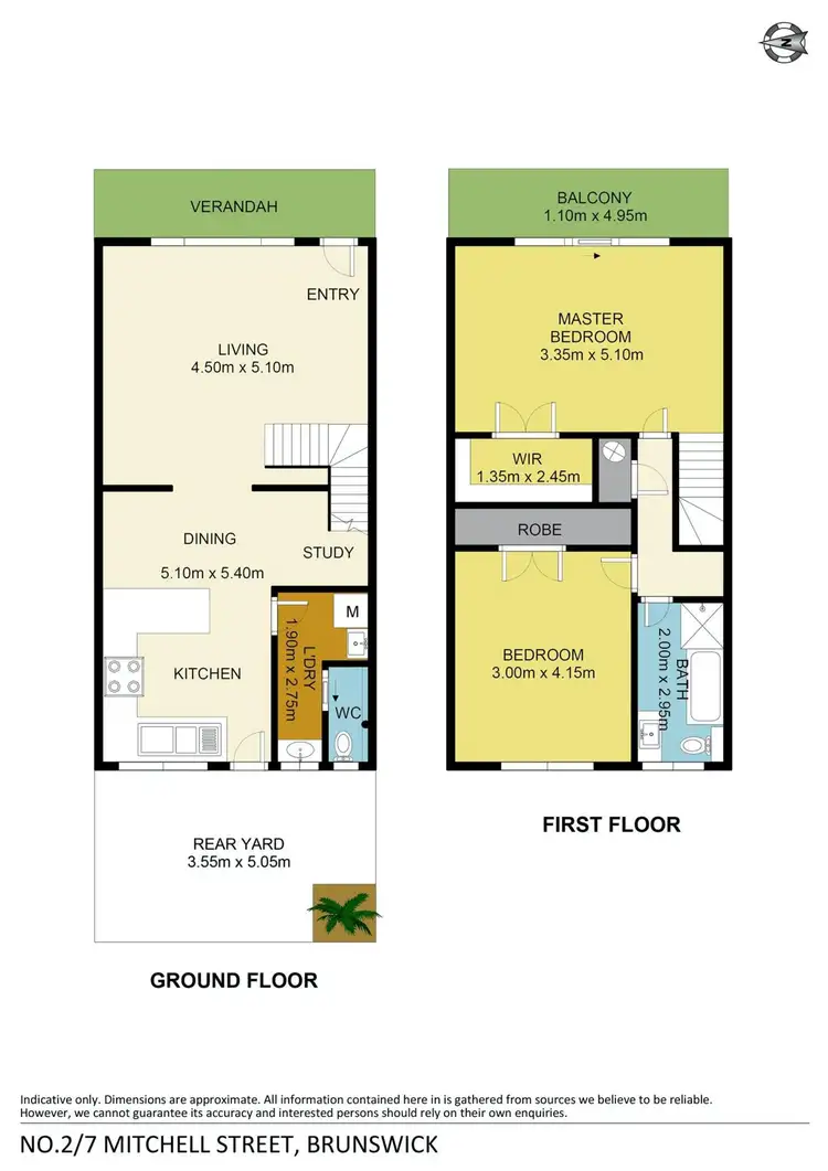 Floorplan of Homely townhouse listing, 2/7 Mitchell Street, Brunswick VIC 3056