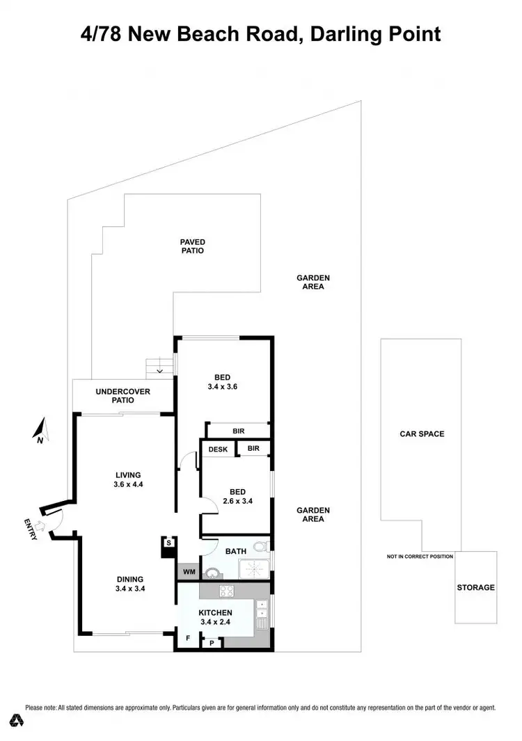 Floorplan of Homely apartment listing, 4/78 New Beach Road, Darling Point NSW 2027