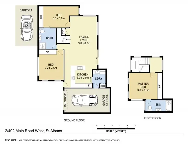 Floorplan of Homely townhouse listing, 2/492 Main Road West, St Albans VIC 3021