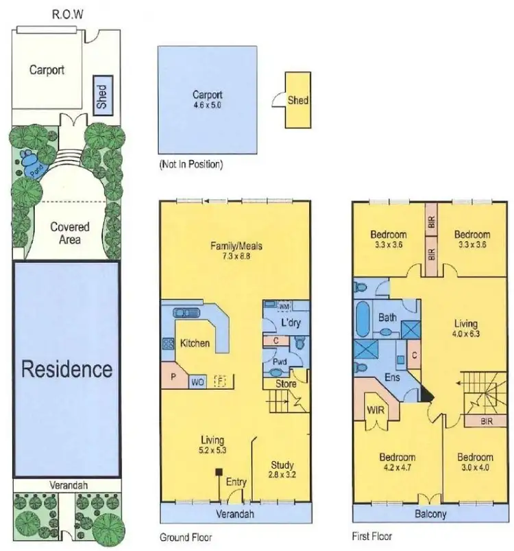 Floorplan of Homely townhouse listing, 12 Winterhill Link, Bundoora VIC 3083
