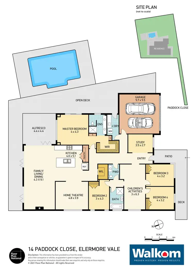 Floorplan of Homely house listing, 14 Paddock Close, Elermore Vale NSW 2287
