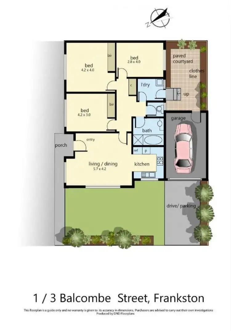 Floorplan of Homely unit listing, 1/3 Balcombe Street, Frankston VIC 3199