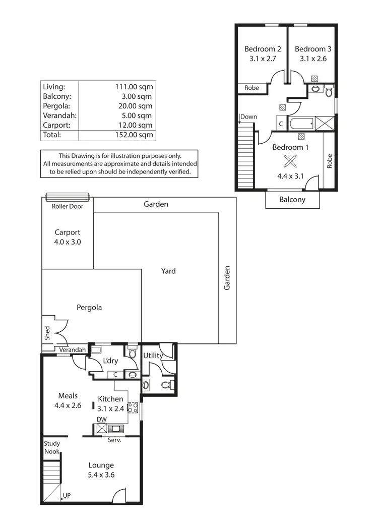 Floorplan of Homely townhouse listing, 1/14 Windsor Avenue, Clovelly Park SA 5042