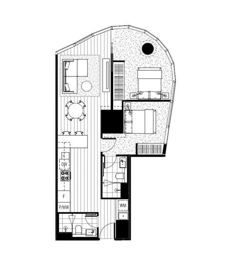 Floorplan of Homely apartment listing, 1609/70 Southbank Boulevard, Southbank VIC 3006
