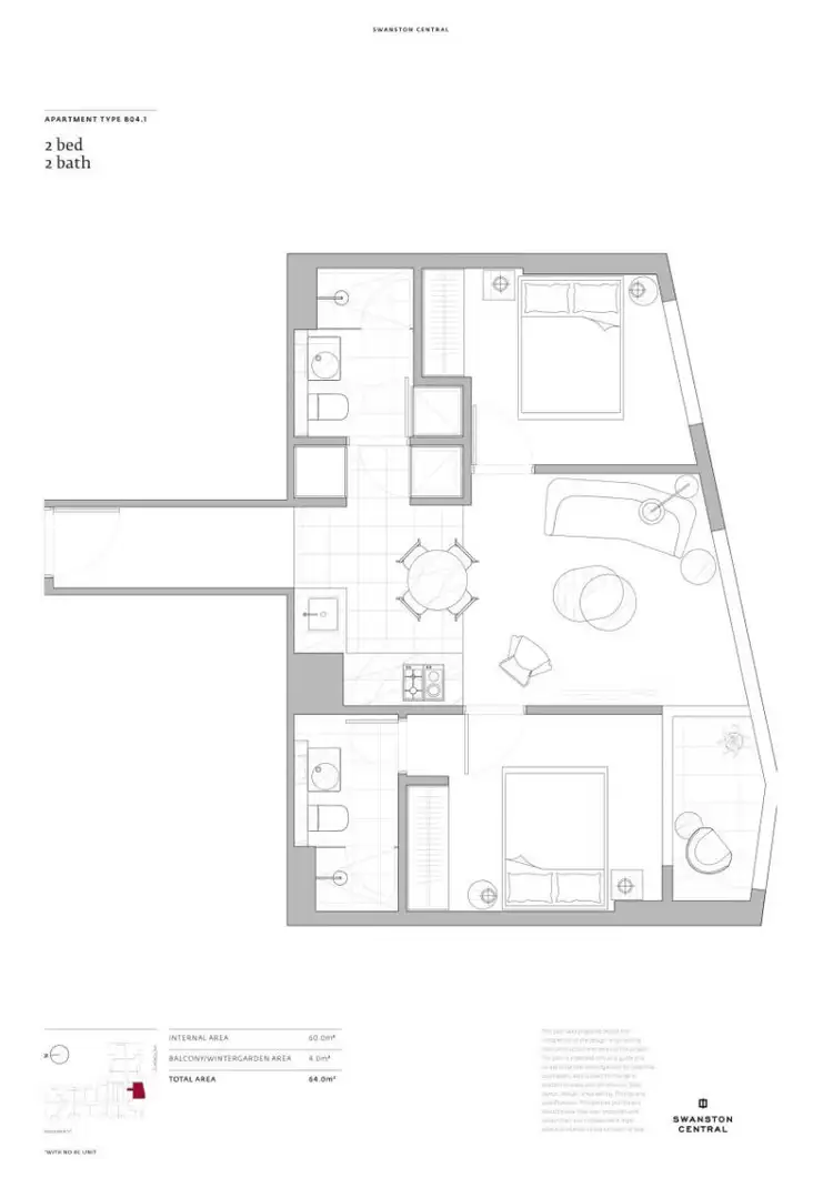 Floorplan of Homely apartment listing, 1507/160 Victoria Street, Carlton VIC 3053