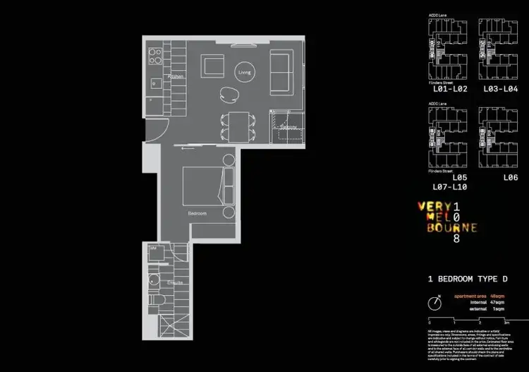 Floorplan of Homely apartment listing, 509/108 Flinders Street, Melbourne VIC 3000