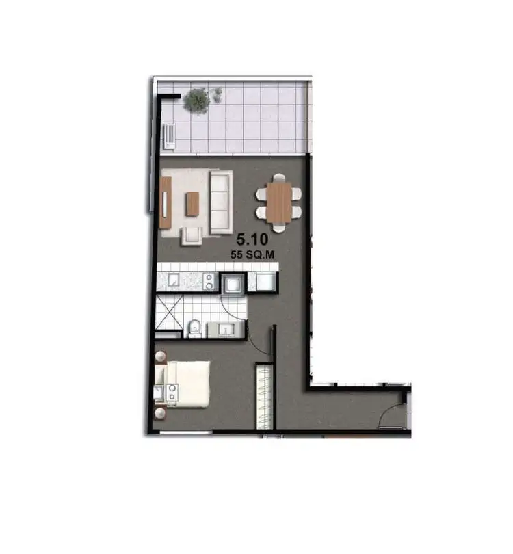 Floorplan of Homely apartment listing, 510/2 Mcgoun Street, Richmond VIC 3121