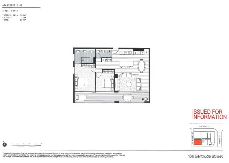 Floorplan of Homely apartment listing, 207/166 Gertrude Street, Fitzroy VIC 3065