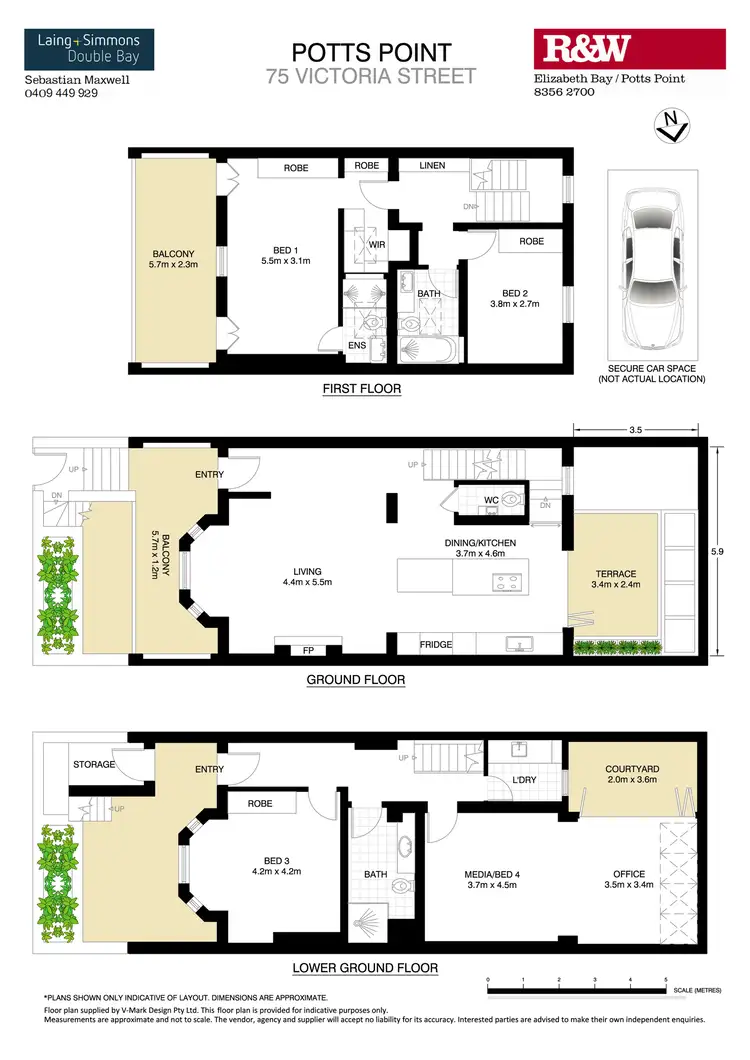 Floorplan of Homely terrace listing, 75 Victoria Street, Potts Point NSW 2011