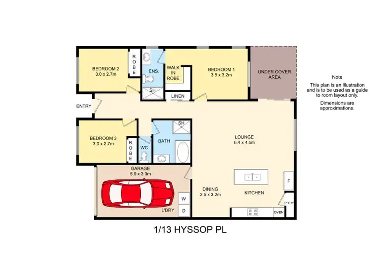 Floorplan of Homely house listing, 1/13 Hyssop Place, Springfield Lakes QLD 4300