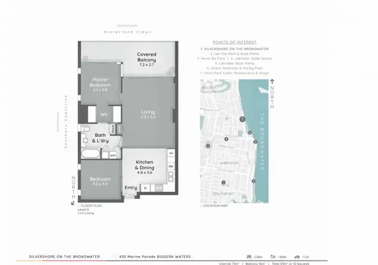 Floorplan of Homely apartment listing, 901/430 Marine Parade, Biggera Waters QLD 4216