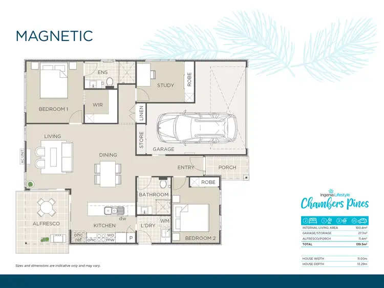 Floorplan of Homely retirement listing, 329/659 Chambers Flat Road, Chambers Flat QLD 4133