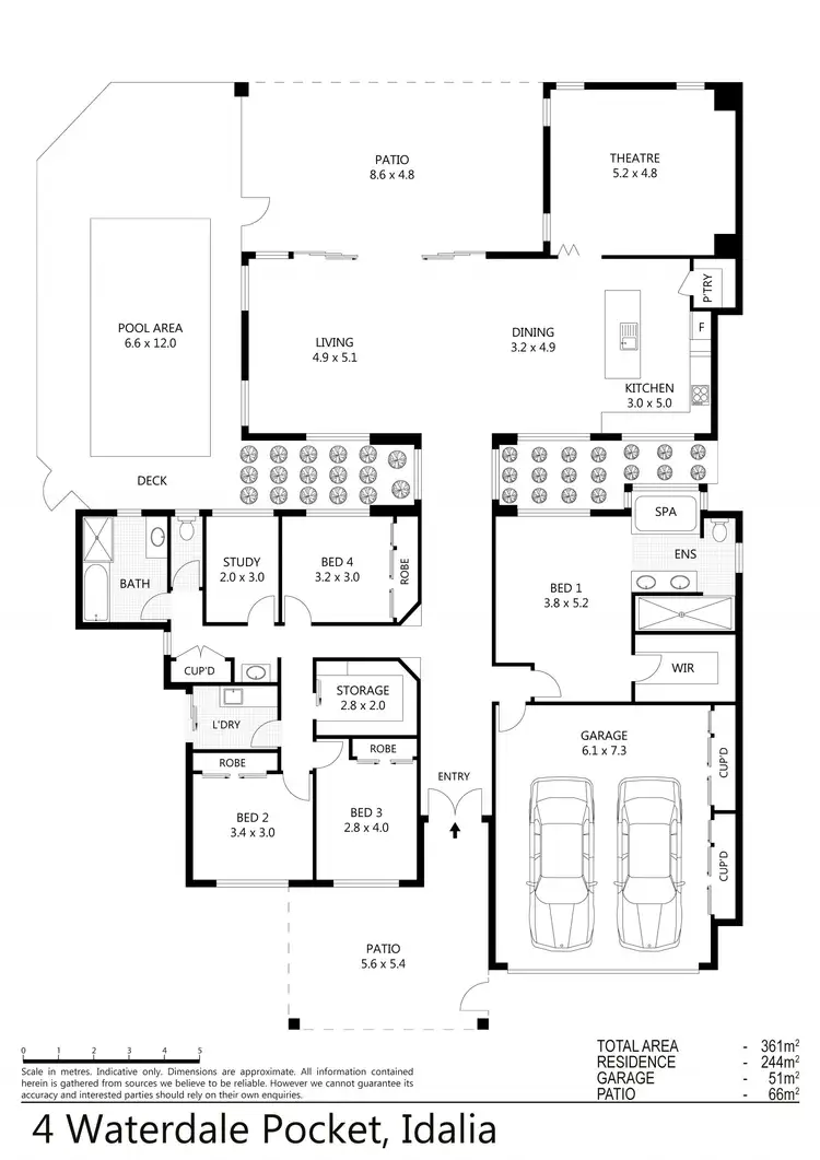 Floorplan of Homely house listing, 4 Waterdale Pocket, Idalia QLD 4811