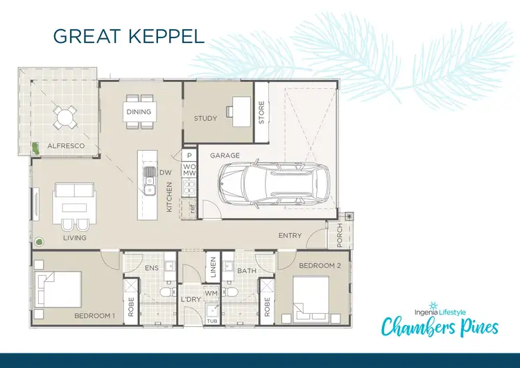 Floorplan of Homely retirement listing, 366/659 Chambers Flat Road, Chambers Flat QLD 4133