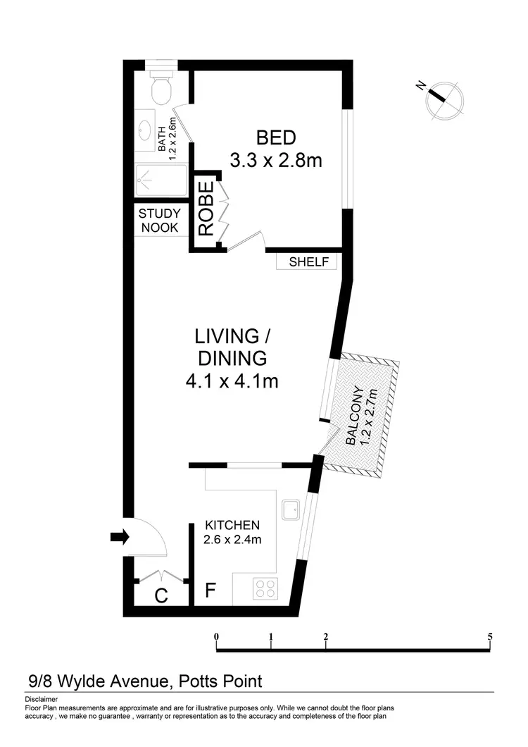 Floorplan of Homely apartment listing, 9/8 Wylde Street, Potts Point NSW 2011