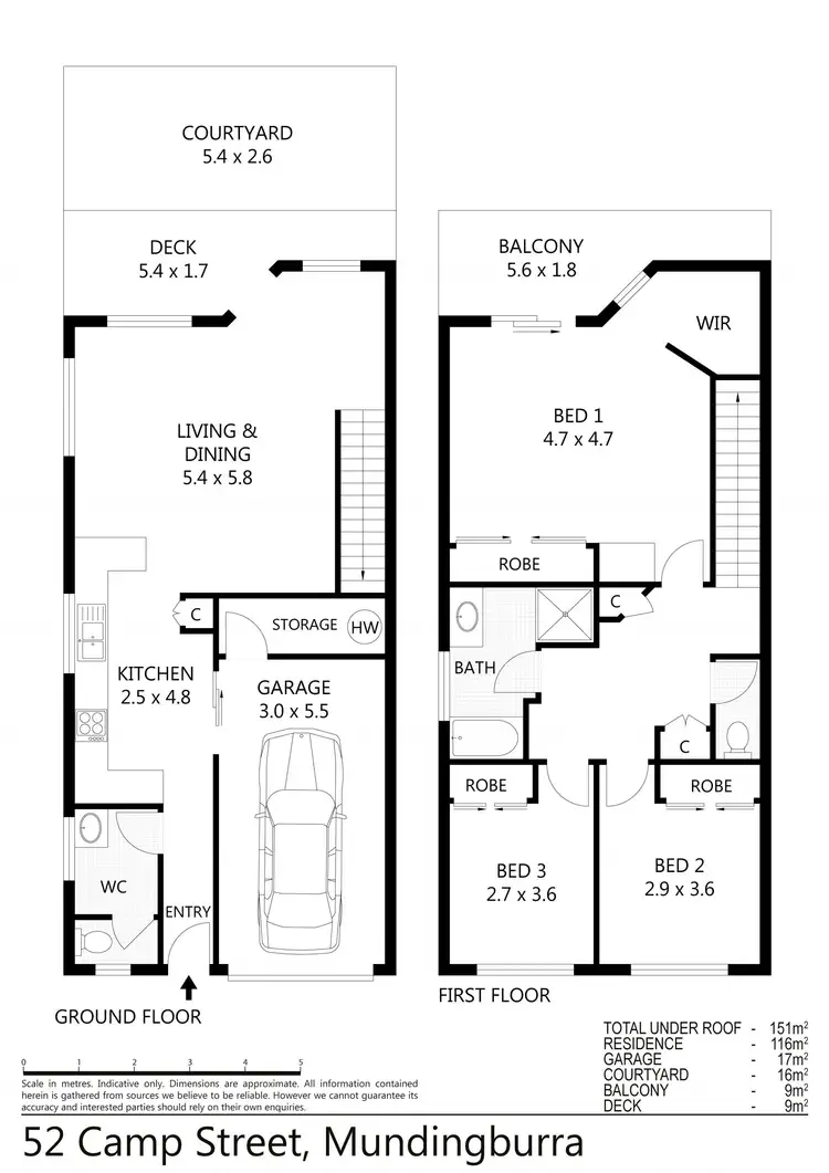 Floorplan of Homely townhouse listing, 1/52 Camp Street, Mundingburra QLD 4812