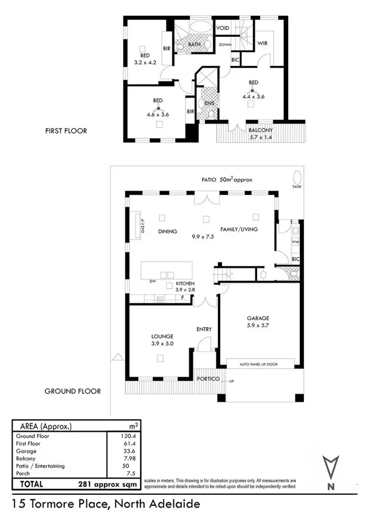 Floorplan of Homely house listing, 15 Tormore Place, North Adelaide SA 5006