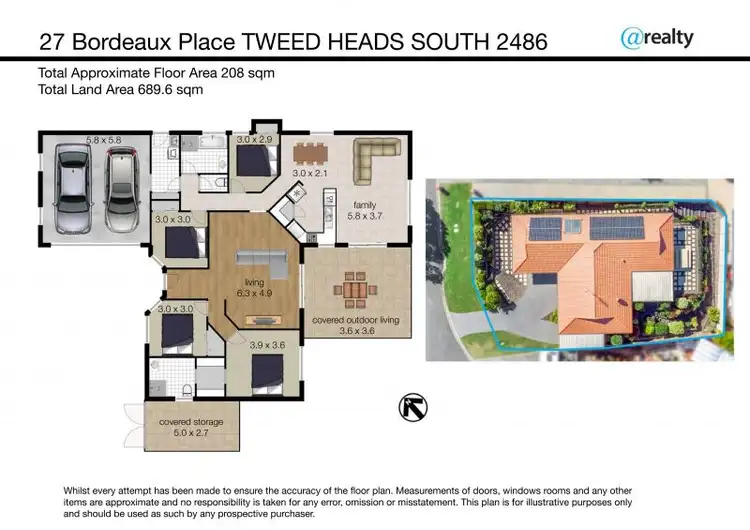 Floorplan of Homely house listing, 27 Bordeaux Place, Tweed Heads South NSW 2486
