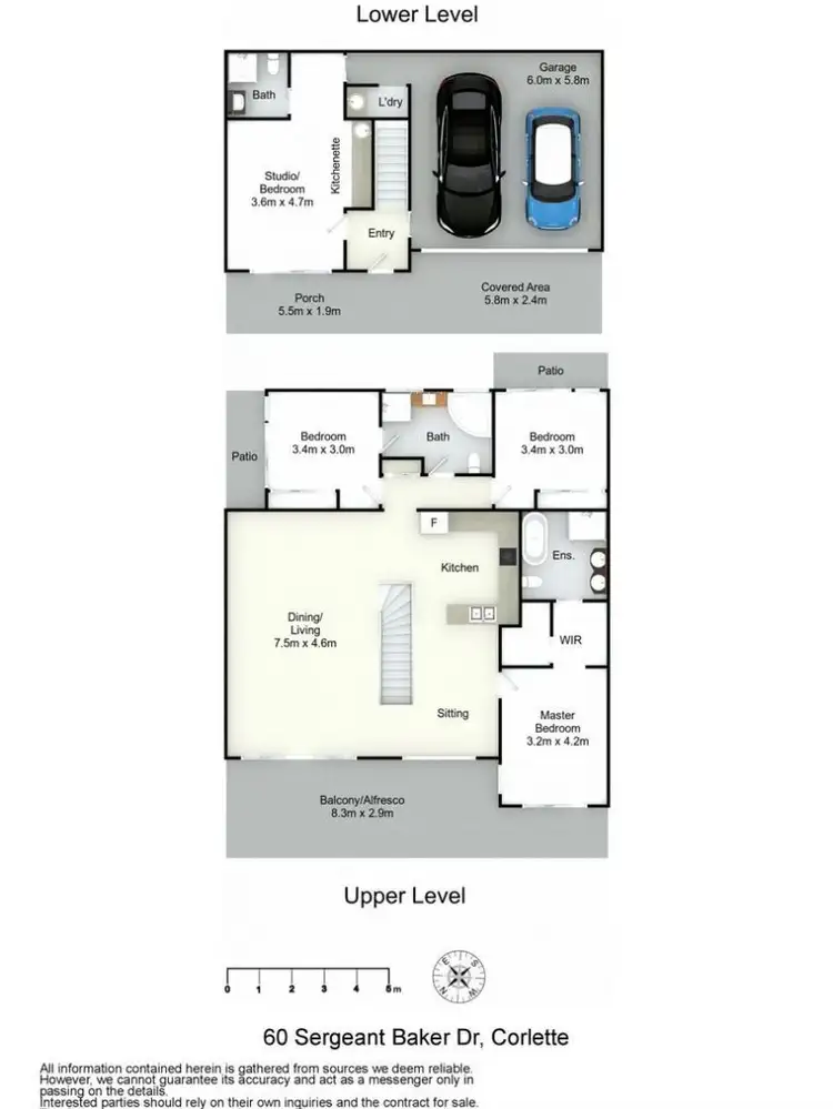 Floorplan of Homely townhouse listing, 60 Sergeant Baker Drive, Corlette NSW 2315