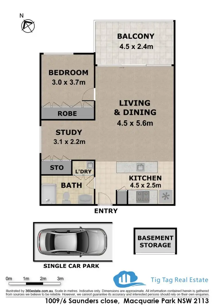 Floorplan of Homely apartment listing, 1009/6 Saunders Close, Macquarie Park NSW 2113
