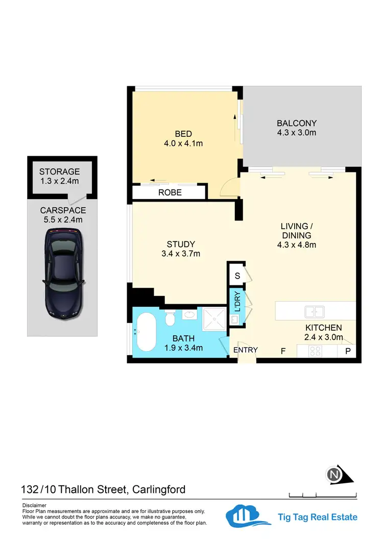 Floorplan of Homely apartment listing, 132/10 Thallon Street, Carlingford NSW 2118