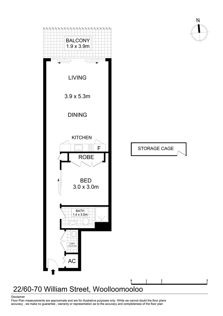 Floorplan of Homely apartment listing, 22/60-70 William Street, Woolloomooloo NSW 2011