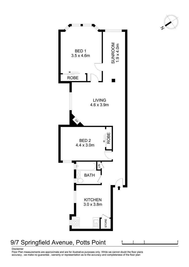 Floorplan of Homely apartment listing, 9/7 Springfield Avenue, Potts Point NSW 2011