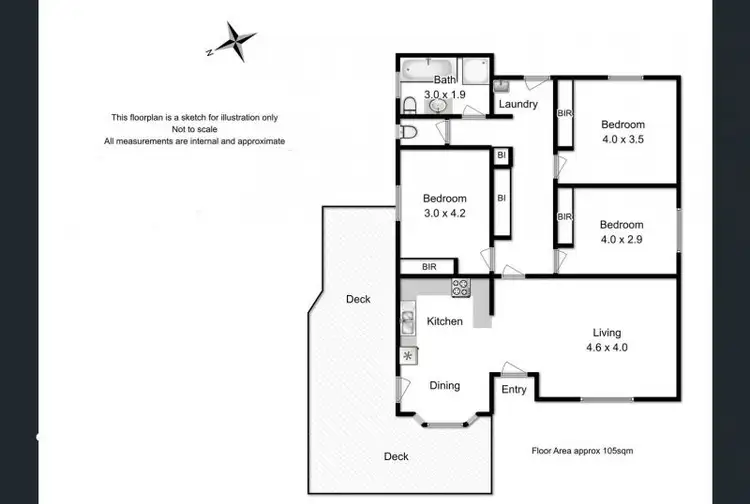 Floorplan of Homely house listing, 4 John Street, Lewisham TAS 7173