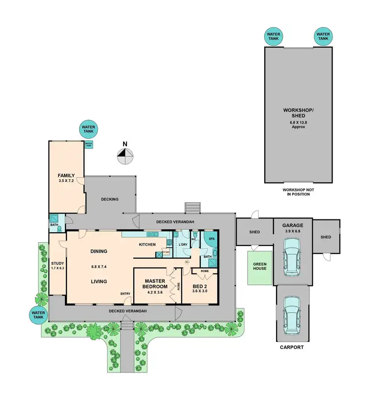 Floorplan of Homely house listing, 27 Fleming Drive, Broadford VIC 3658