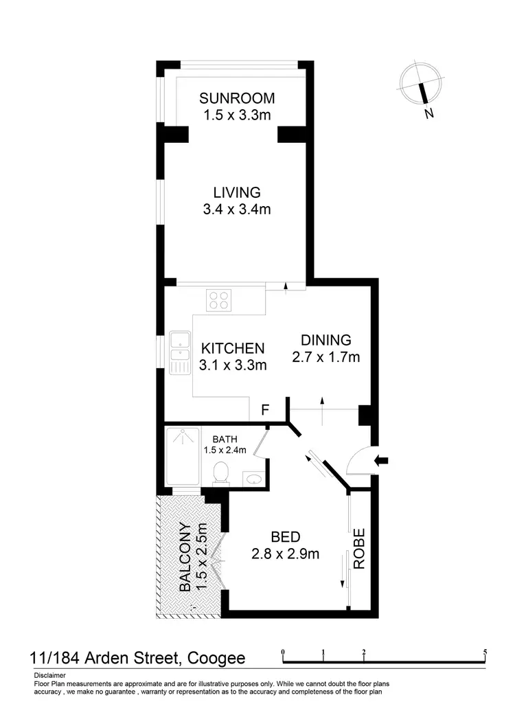 Floorplan of Homely apartment listing, 11/184 Arden Street, Coogee NSW 2034
