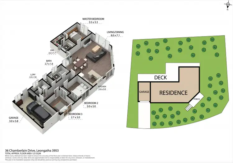 Floorplan of Homely house listing, 36 Chamberlain Drive, Leongatha VIC 3953