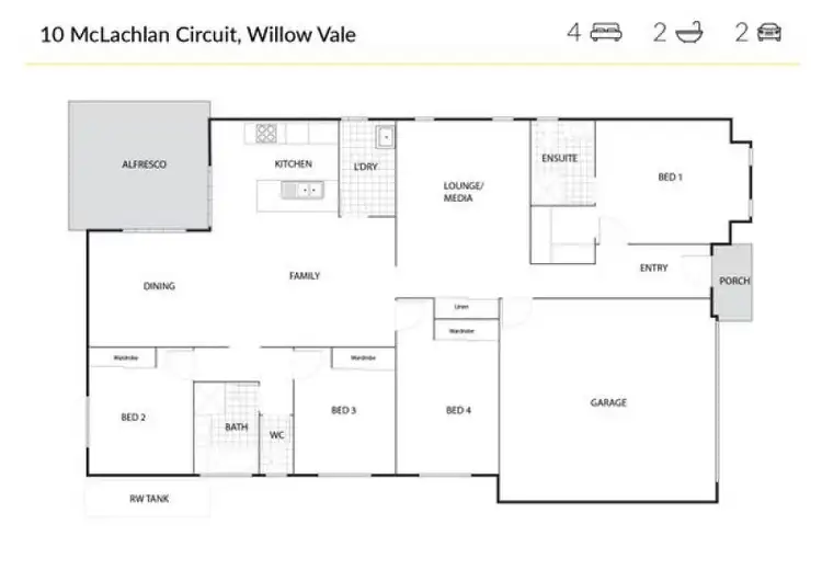 Floorplan of Homely house listing, 10 MacLachlan Street, Willow Vale QLD 4209