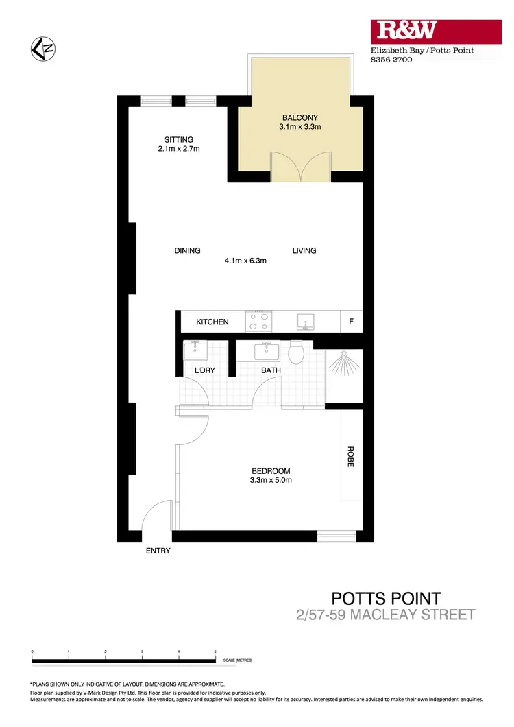 Floorplan of Homely apartment listing, 2/57-59 Macleay Street, Potts Point NSW 2011