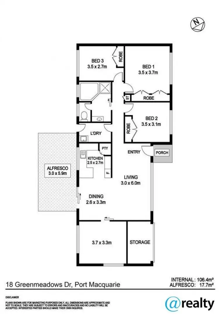 Floorplan of Homely house listing, 18 Greenmeadows Drive, Port Macquarie NSW 2444