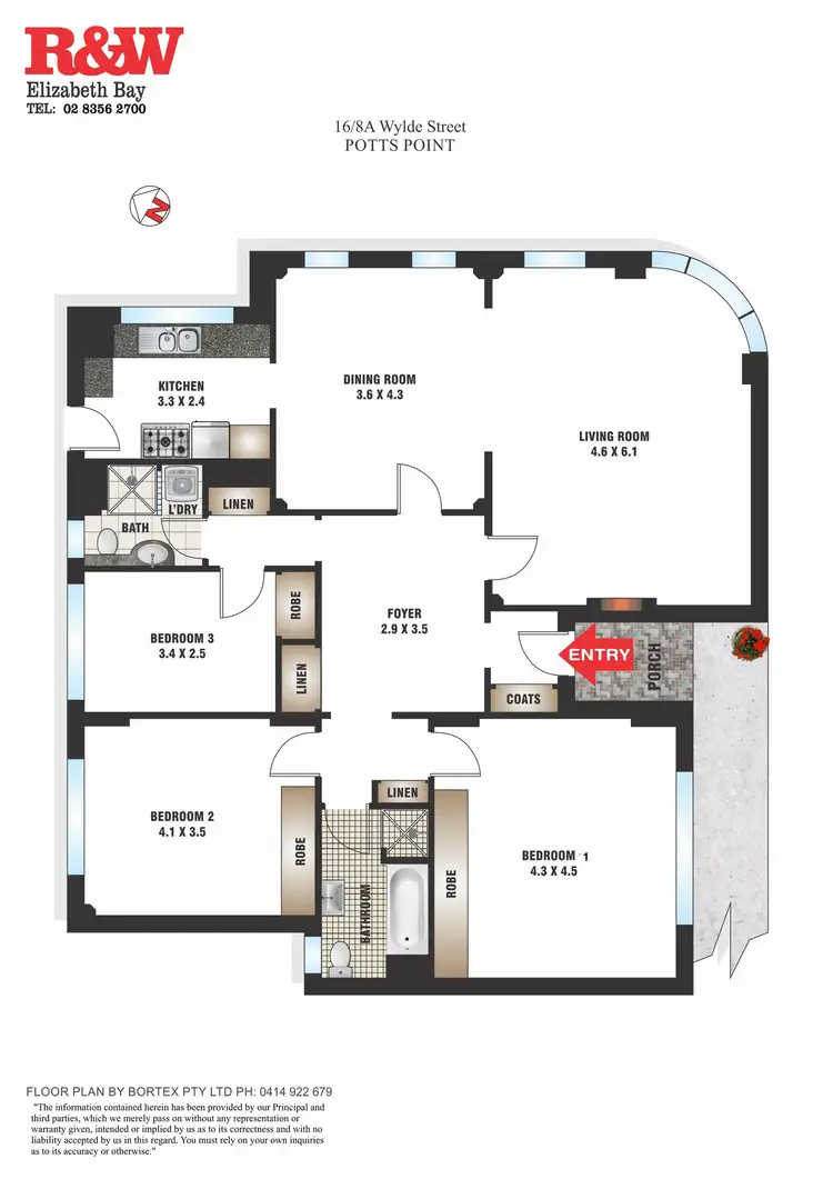 Floorplan of Homely apartment listing, 16/8A Wylde Street, Potts Point NSW 2011