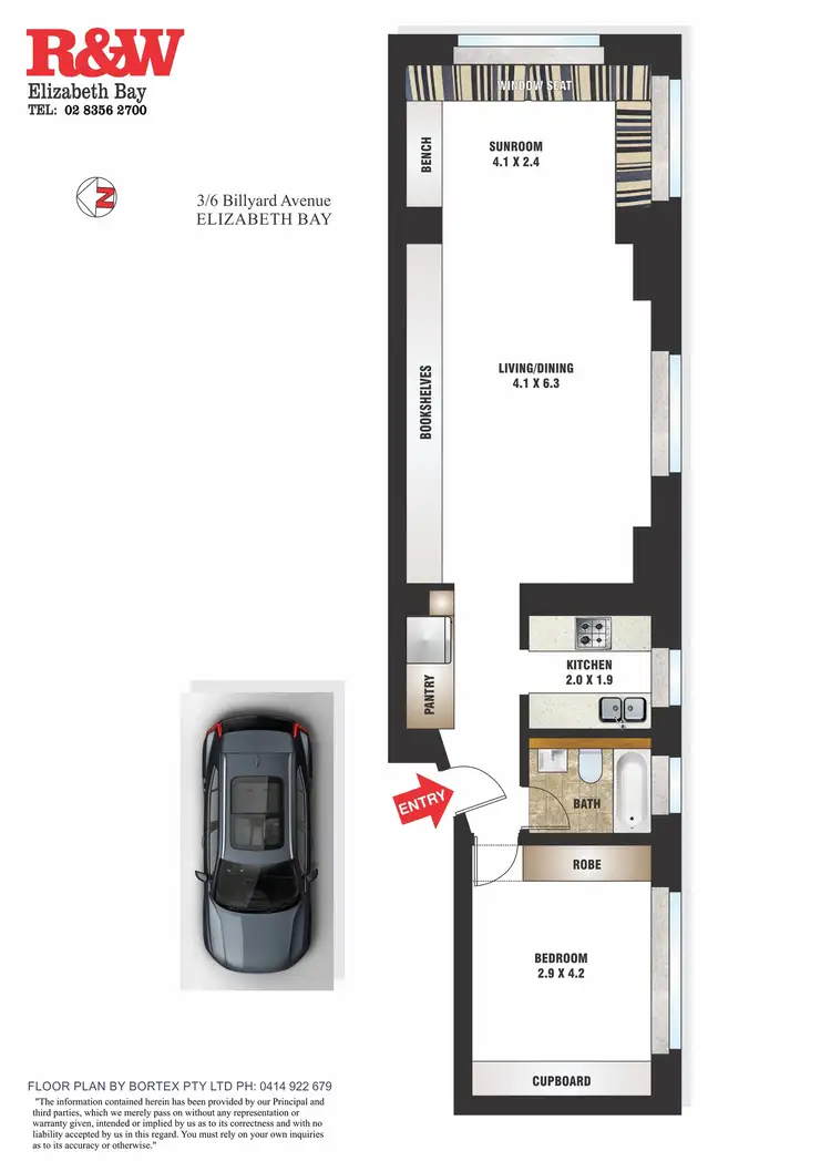 Floorplan of Homely apartment listing, 3/6 Billyard Avenue, Elizabeth Bay NSW 2011