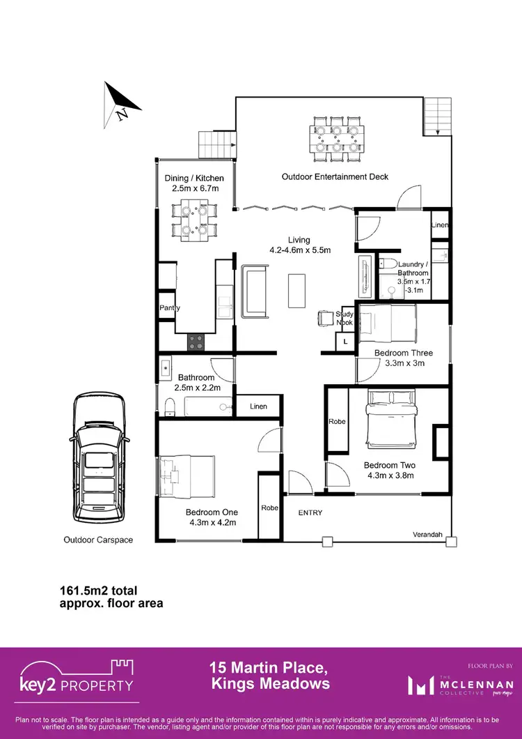 Floorplan of Homely house listing, 15 Martin Place, Kings Meadows TAS 7249