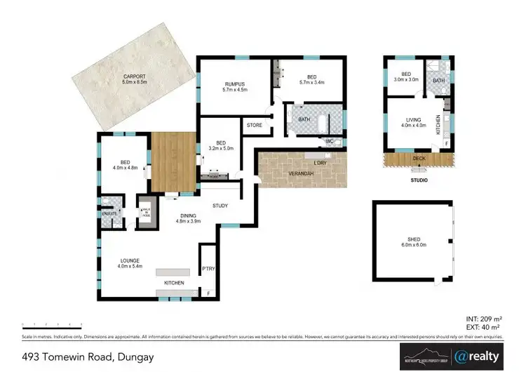 Floorplan of Homely rural property listing, 493 Tomewin Road, Dungay NSW 2484