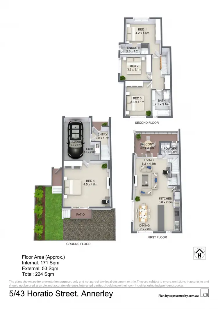 Floorplan of Homely townhouse listing, 5/43 Horatio Street, Annerley QLD 4103