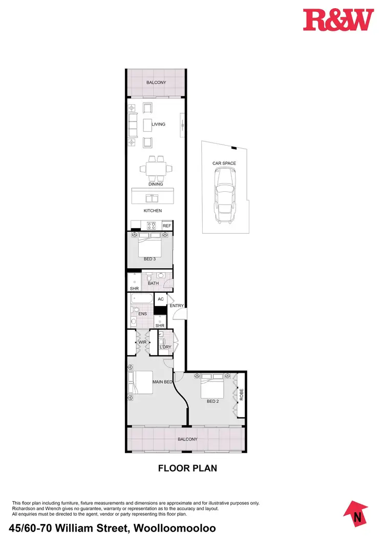 Floorplan of Homely apartment listing, 45/60-70 William Street, Woolloomooloo NSW 2011