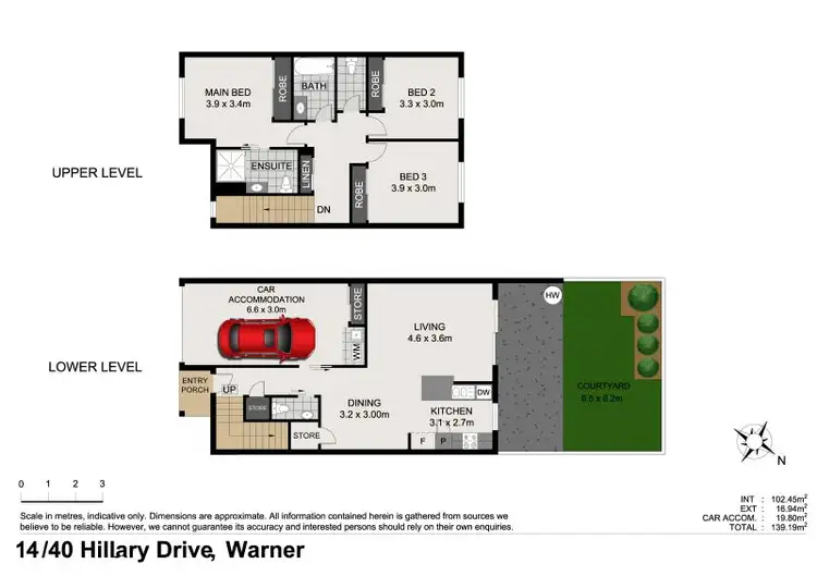 Floorplan of Homely townhouse listing, 14/40 Hillary Drive, Warner QLD 4500