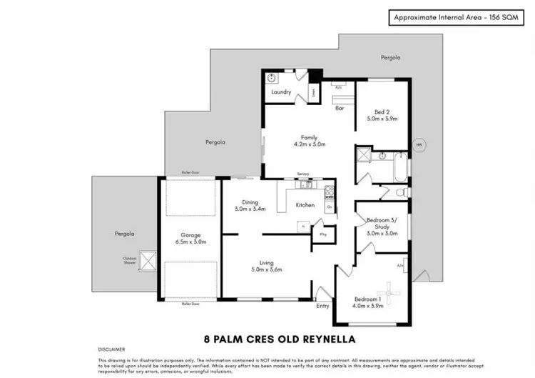 Floorplan of Homely house listing, 8 Palm Crescent, Old Reynella SA 5161
